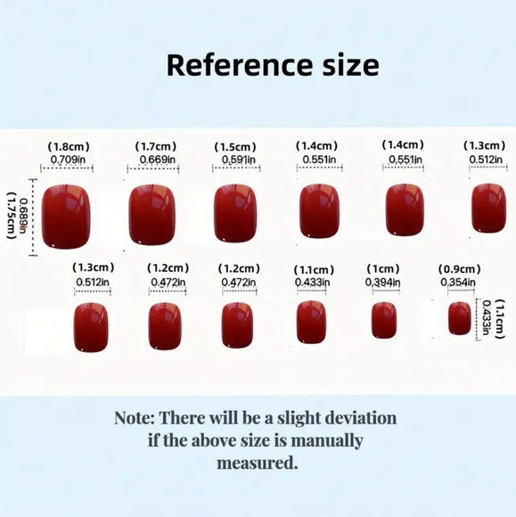 Blue Smudge Gold Glitter Press-on Nails - Picture 8 of 8